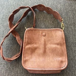 Anthropology Bette Vegan Leather Crossbody - ROSE/TYRIE